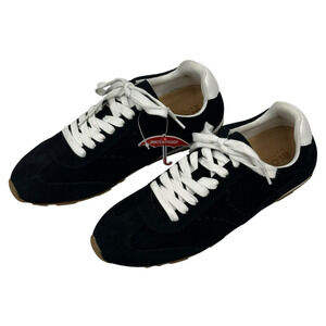 Blondo Carmen Womens Waterproof Lace Up Sneaker Black Suede Size 7.5M New $120